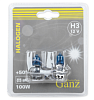 Лампа 12V H3 100W +50% PK22s 5000K GANZ 2 шт. блистер