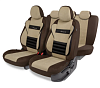 Чехлы AUTOPROFI Premium, Combo Comfort. Велюр,  корич./бежевый (CMB-1105PV BR/BE)