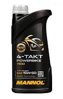 Масло "MANNOL" синтетическое 4-ТАКТ POWERBIKE 15W50 1л 7832