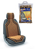 Накидка на сиденье "Nova Bright-fusion" деревянная массажная  с сеткой и подголовником,с рисунком,ко