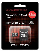 Флеш карта QUMO 32Gb microSD Class 10 + adapter