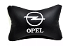 Подушка автомобильная на подголовник, косточка, OPEL ортопедическая. эко-кожа в индив. упаковке