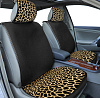 Накидки на сиденья "ЛИПУЧКА"  Сафари  BW 2-№3 Серый/Леопард 2 шт Передние АКЦИЯ!