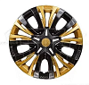 Колпаки декоративные "Лион Микс" золотисто-черный карбон (пруж.) R-15 4 шт. Уценка