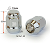 Гайка M12X1,50 Хром высота 30мм закрытая кл 19мм