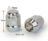 Гайка M12X1,50 Хром высота 30мм закрытая кл 19мм