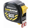 HK2010-04-5-19 Рулетка 5x19, суперкомпакт, на 32% компактней, 2 стопа,мощный магнит, Hanskonner