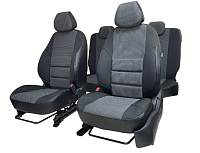 Чехлы KIA Sportage (1997-2006) JA, 2/3; "А10" ЧЕРНЫЙ; экокожа-ЖАККАРД ПТР