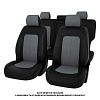 Чехлы Kia Sportage IV 2018-> Рестайлинг,5 подголовников,черная экокожа+т.серая алькантара "Оригинал"