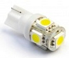 Светодиод AVS T027 Т10 (W2,1x9,5d) 5SMD 5050 3 chip W5W, блистер 2 шт (белый)