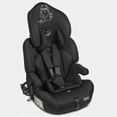 Удерживающее устройство для детей SIGER "Стар ISOFIX", черный кот люкс в разборе, гр. I/II/III