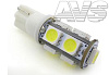 Светодиод AVS T028 Т10 (W2,1x9,5d) 9SMD 5050 3chip W5W, блистер 2 шт (белый)