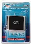 Разветвитель прикуривателя 2 гнезда + USB "AUTOVIRAZH" AV-4087