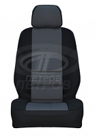 Чехлы VW T- IV (1990-2003), (1+2);"А10" ЧЕРНЫЙ; экокожа-ЖАККАРД ПТР