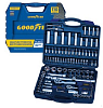 Набор инструментов Goodyear 110 предметов в пластиковом кейсе 1/2, 1/4