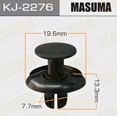 KJ2276S (аналог KJ346) Клипса крепежная  "Masuma"  цена за 1 шт. #157