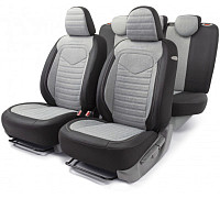 Чехлы LINEN, 15 предметов, лен,серый  LIN-1505BK/L.GY