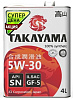 TAKAYAMA SAE 5w30 SN/GF-5 4 л. (железная канистра) 