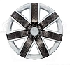 Колпаки декоративные (на пруж.) R-14 "Галакси Микс" бело-черный карбон LW1457