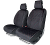 Накидки на передние сиденья AUTOPROFI, материал алькантара черный