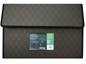 Саквояж-органайзер в багажник STVOL 70*30*30 см, экокожа, серый/черный кант,  АКЦИЯ-20%