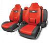 Авточехлы COMFORT, ортопед. поддержка, литой подгол., велюр, 11 предм.чёрн./красный АКЦИЯ -20%