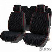 Накидки PSV Hornet (Черный/Кант красный), комплект на весь салон