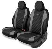 Чехлы AUTOPROFI Standard, Excellent. (ПЕРЕДНИЕ) Экокожа, 3 мм. поролон, чёр/т.сер (EXL-603G BK/D.GY)