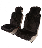 Накидка меховая SENATOR Country Classic, длинный мех, натуральная овчина, комплект 2шт. /черный/