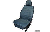 Накидки MAXIMAL LUX передние N-18-BLBLU Лен черный/ шов синий