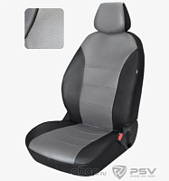 Чехлы Lada Kalina II 2013-> дел. черный аригон БРК