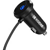 Заряд. устр.в прикур."KODAK" Quick Charge 3.0 12/24, кабель 1,2м с Micro USB, LED подсветка SALE!
