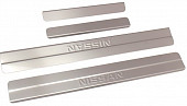 Накладки внутренних порогов NISSAN Pathfinder (2014->) (нерж. сталь) (к-т 2 шт.)DolleX 