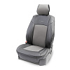 Каркасная накидка "AUTOPROFI", 1 шт. на переднее сиденье, экокожа 3 пред., чёрн./т.серый АКЦИЯ!!