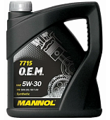 Масло "MANNOL" синтетическое Longlife 504/507 5W-30 4л 7715