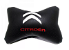 Подушка автомобильная на подголовник, косточка, CITROEN ортопедическая. эко-кожа в индив. упаковке
