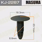 KJ2287S Клипса крепежная  "Masuma"  цена за 1 шт. #159