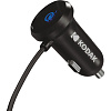Заряд. устр.в прикур."KODAK" Quick Charge 3.0 12/24, кабель 1,2м с USB-С, LED подсветка SALE!