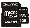 Флеш карта MicroSDHC 4GB QUMO Class 10 + adapter