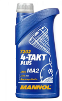 Масло "MANNOL" полусинтетическое 4-ТАКТ PLUS 10W-40 1л 7202