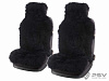 Накидка на сиденье меховая "PSV" Jolly Extra PARTS 140*50 (натуральная овчина) Черный  2шт!!!