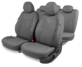 Чехлы AUTOPROFI Premium, Daytona. Плотный лен + премиальная экокожа, т.серый (DAY-1105 D.GY)