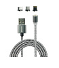 Кабель USB-Type C магнитный серый 1м WIIIX