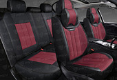 Накидки 5D PSV Continental (Черно-Бордовый), комплект на весь салон