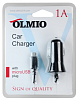 Автомобильное зарядное устройство Partner microUSB, 1А, черный, OLMIO