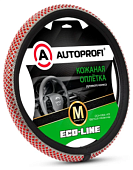 Оплётка руля, серия Eco-Line, премиальная экокожа, центральная вставка с кристаллами в стиле "Swarov