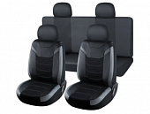 Чехлы на автомобильные сидения унив.VOIN Экокожа+сетка Space1.размер М,8пр (серый)VN190101