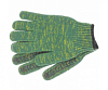 Перчатки МИ трикотажные, усиленные, гелевое ПВХ-покрытие "Точка", 7 класс, зеленые Россия // Сибртех