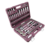 Набор инструмента THORVIK 1/4", 1/2"DR с головками торцевыми 12-гранными, 108 предмет (TS108/12 )