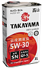 TAKAYAMA SAE 5w30 SN/GF-5 1 л. (железная канистра)